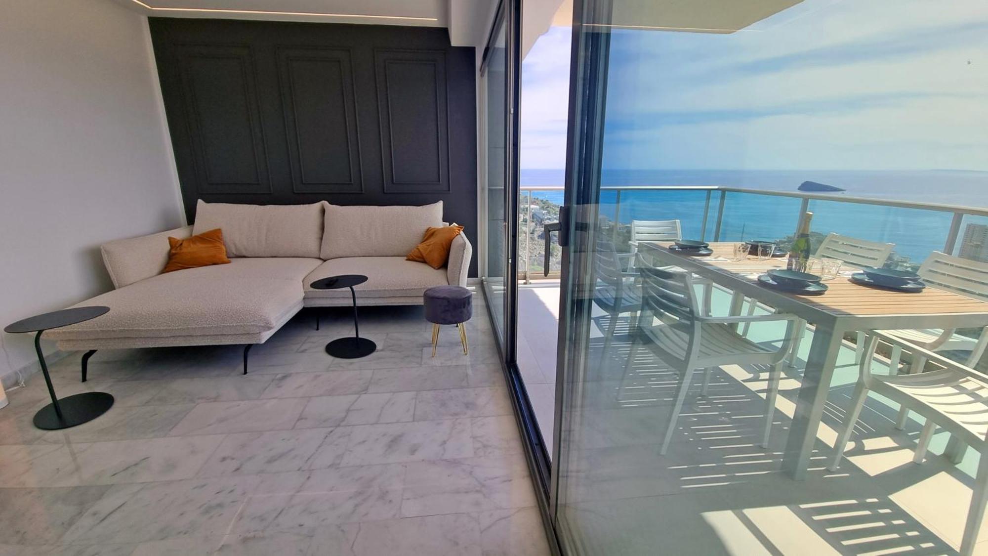 Apartament Skyline 37 Terraza Con Vista Al Mar Benidorm Zewnętrze zdjęcie